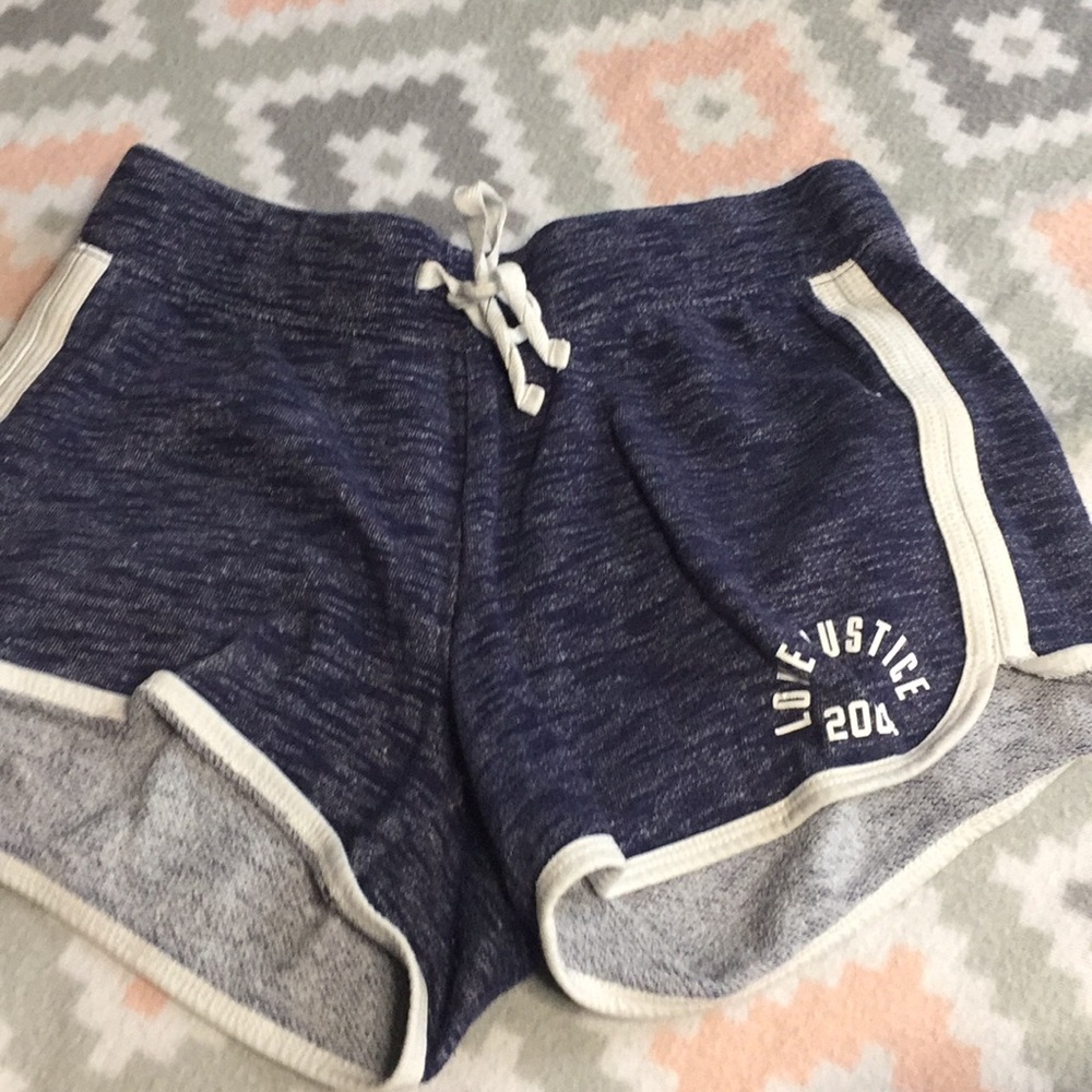 Girls blue justice active shorts. Size 12